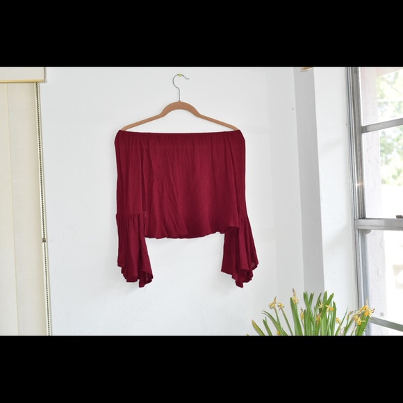 SHEIN off shoulder bell sleeve top - Picture 2 of 3